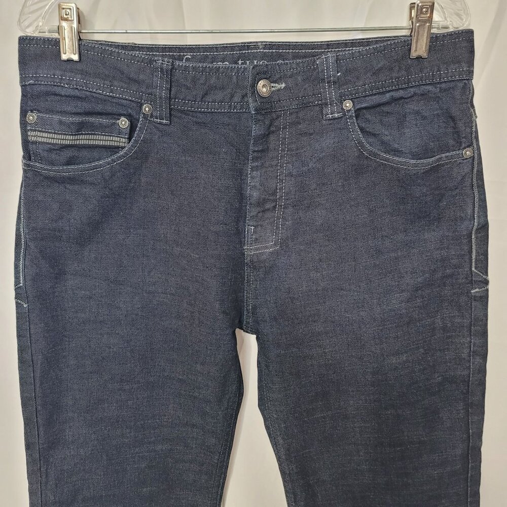 Prana Men's Slim Fit Dark Indigo Denim Jeans Size 33X30 - Picture 3 of 12